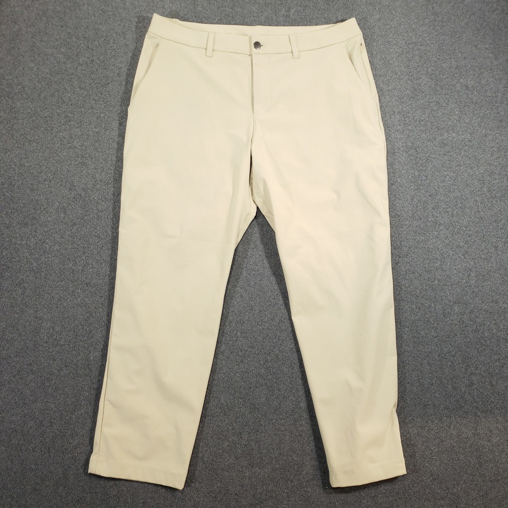Lululemon ABC‎ Classic-Fit Trouser Mens 36 Tan Beige M5AR2S Quick-drying Stretch